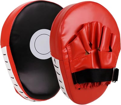 Peddelboksen set voor kickboksen, bokshandschoenen en gebogen pads van PU-leer voor Muay Thai en karate training