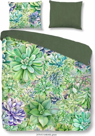 Good Morning Sarah - Dekbedovertrek - Lits-jumeaux - 240x200/220 cm + 2 kussenslopen 60x70 cm - Groen