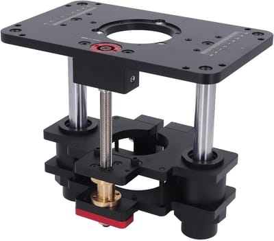 Freestafellift - Routerlift Systeem - Houtbewerking Precisie - Eenvoudige Hoogteaanpassing - 65 Mm Bereik - Aluminium