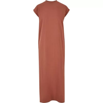 Urban Classics - Long Extended Shoulder Lange jurk - XS - Oranje
