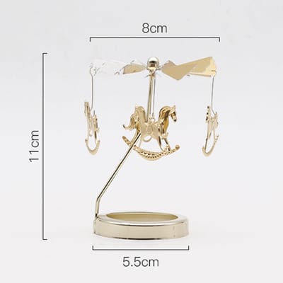 Metalen Draaiende Carrousel Spinner Kaars Theelichthouder Tafel Draaiende Transfer Windmolen Decoratie Huis Elegantie Kaarsenhouder