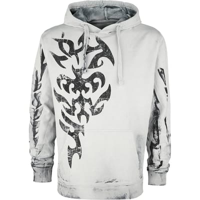 Outer Vision Trui met capuchon - Verve Tattoo - S tot XXL - voor Mannen - grijs