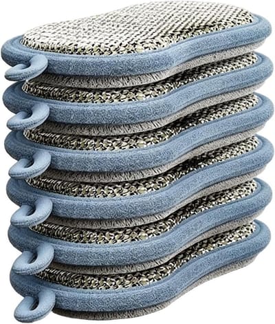 Keuken Afwasspons - Schuursponsjes Kookgerei - Moeiteloos Schoonmaken - Dubbelzijdige Microvezel - 6 Stuks - Niet gespecificeerd