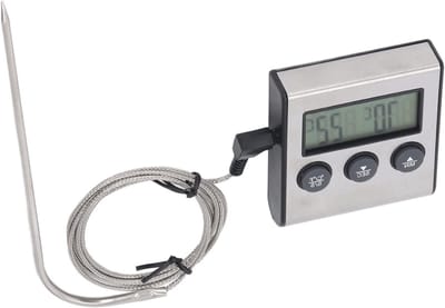Digitale Vleesthermometer met Probe en Vooraf Ingestelde Temperatuur Timer voor Koken en Grillen in de Keuken