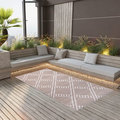 vidaXL Buitenkleed ARAKIL 120x180 cm PP bruin