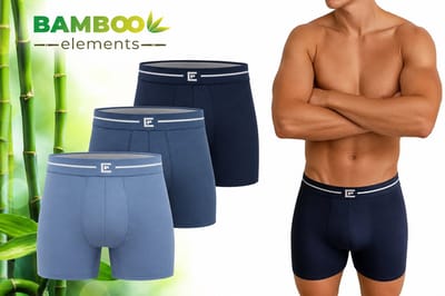 Bamboo Elements Boxershort Heren - 3 Pack - Blauw Assorti - Boxershorts - Bamboo Boxershort Heren M