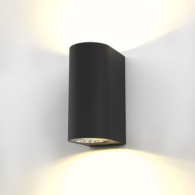 B.K.Licht - Wandlamp - zwart - IP44 - binnen en buiten