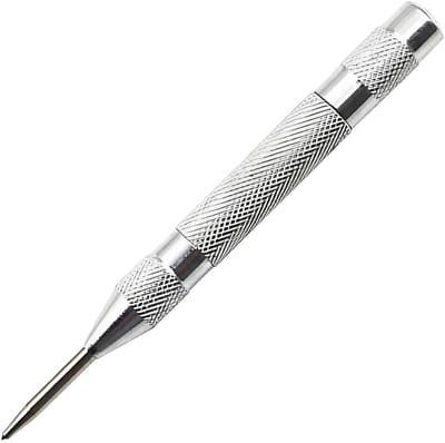 Automatische Centreerpen - Markeerpen Veerbelast - Metaal Markeren - Verstelbare Slagkracht - 12.8 cm - Zilver