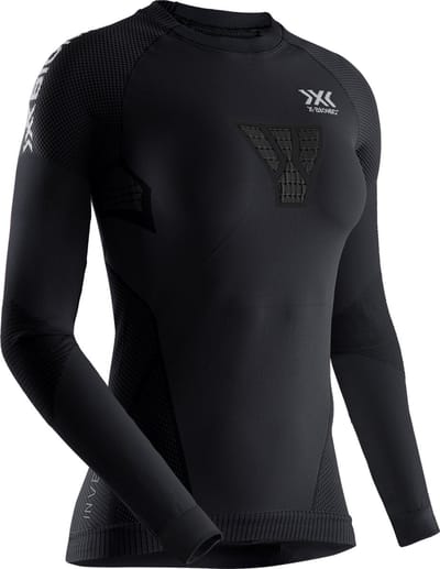 X-Bionic Invent 4.0 Hardloopshirt Lange Mouwen Dames - Zwart/Antraciet - Maat XL