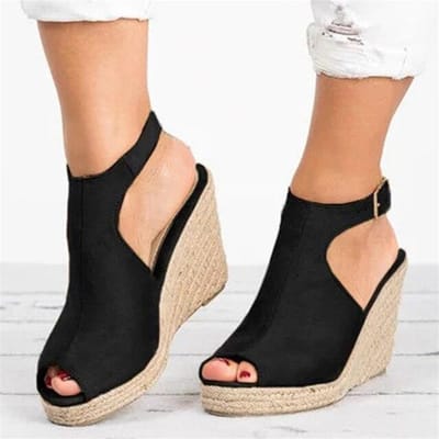 Zomer hoge sleehakken sandalen dames sexy open teen platform sandalen schoenen vrouw espadrilles sandalen 40 beige