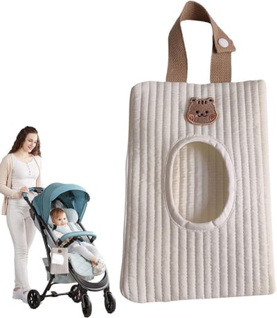Babydoekjes Houder - Draagbare Doekjes Case - Onderweg Gebruik - Herbruikbaar En Navulbaar - 23x15 cm - Ongekleurd