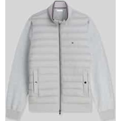 Tommy Hilfiger Mix Media Ess Light Grey Heather Size: M | Bomber Jackets Outlet | Heren | Grijs