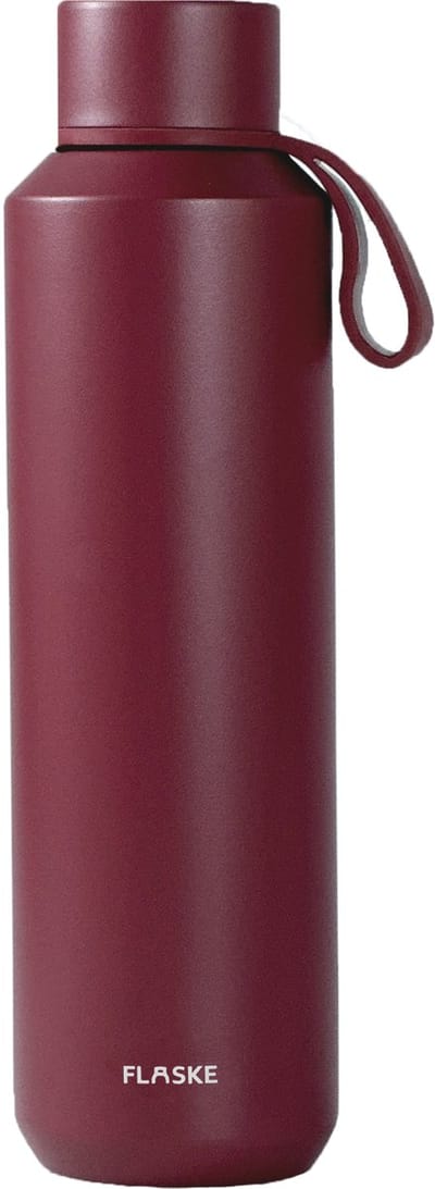 FLASKE Bottle 600ml - RVS Drinkfles van 600ML - Geschikt als waterfles, thermosfles en thermoskan - Lava