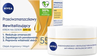 NIVEA PRZECIWZMARSZCZKOWY+ UJĘDRNIAJACY KREM NA NOC 55+ 50ML
