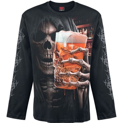 Spiral - Gothic Shirt met lange mouwen - Live Loud - M tot L - voor Mannen - zwart