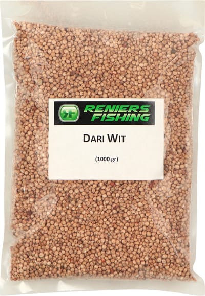 Reniers Fishing Dari Wit Gekuist 1kg – Wit Partikelzaad voor Karper en Voermixen
