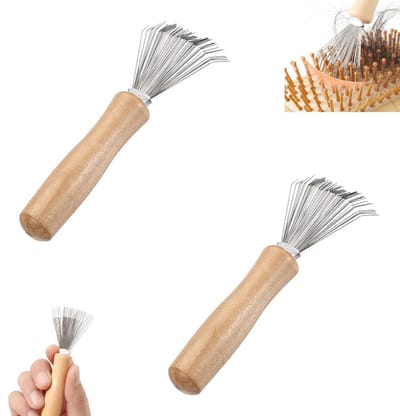 2 stuks - Haarborstelreiniger - Borstel Schoonmaak - Anti Klit - Haar Verwijderen - Verwijderaar - Kam - Haarborstel haar verwijderaar - Schoonmaken van Kam - Voor gebruik in kammen, badmatten en vloerkleden