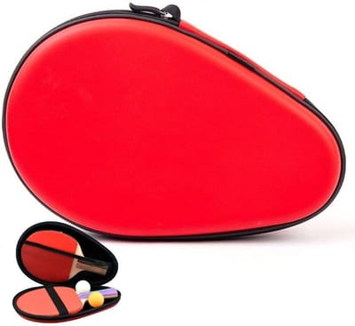 Tafeltennis Racket Tas - Pong Paddle Opbergtas - Spel Beschermen - Drukbestendig Materiaal - 28 x 7.5 cm - Rood
