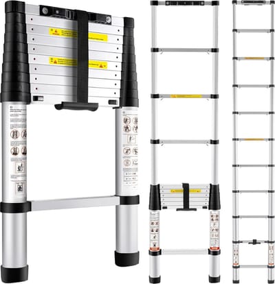 Telescopische ladder - Huishoudladder - Vouwladder - Schuifladder - Multifunctionele ladder - Maximale belasting 170 kg
