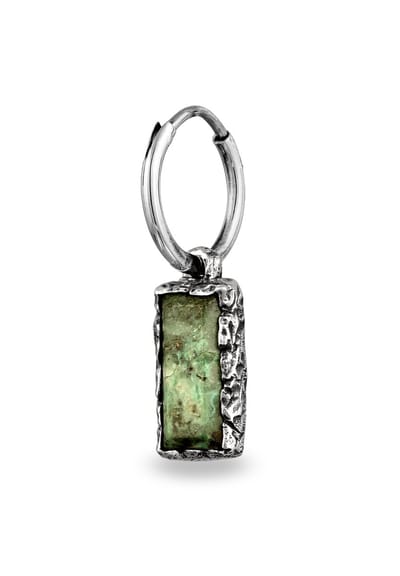 Haze & Glory - Oorbellen - Creole Afrikanischer Türkis Grün 925 Sterling Silber -