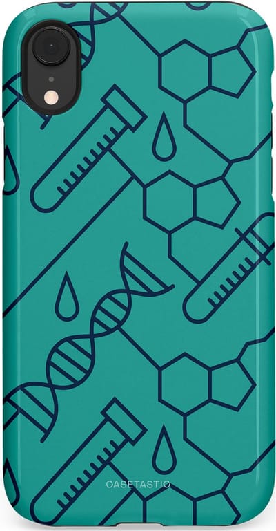 Casetastic hoesje geschikt voor Apple iPhone XR - Dubbellaagse bescherming - DNA Creaties - Fashion Case - Turquoise