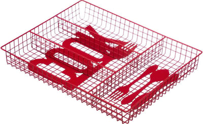 Bestekbak 4 Vaks - COOK - Besteklade Organizer - Bestek Opbergen - Opbergbak - Bestekcassette - Metaal - 26.5x32.5x4.3