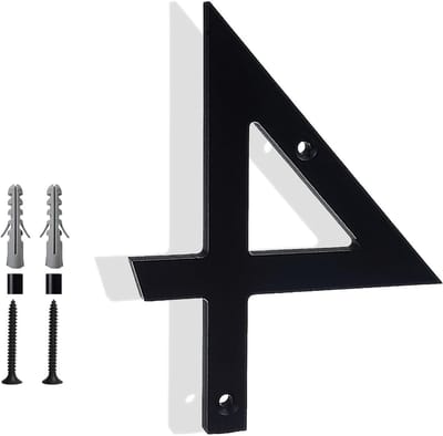Zwarte Huisnummers 15.2 cm - Wandplaat voor Buiten - Extra Grote 3D Huisnummers voor Deur en Muur