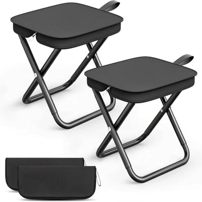 Thijox - Draagbare Klapkruk, 2 Stuks Opvouwbaar, 30 cm Campingkruk, Tuinkruk, Lichte Vouwkruk met Opbergzak voor Wandelen, Reizen en Tuinfeest