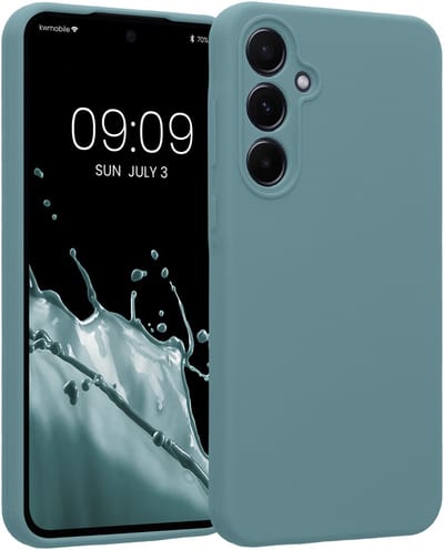 kwmobile telefoonhoesje geschikt voor Samsung Galaxy A55 5G - TPU backcover met siliconen coating - Smartphone case in Arctische nacht