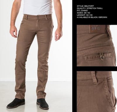 New Star heren chino broek bruin - maat 30/34