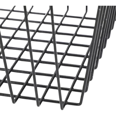 2 Pièces Bacs Organisateur Congélateur Coffre Panier Profond Rack de Rangement Empilable Fil Métallique Noir L70cm X L30cm L70cm X W30cm X H27cm(8.5cm Handle) gray