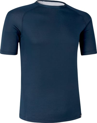 GripGrab - Ride Thermal Korte Mouw Lente Herfst Fiets Ondershirt Polygiene Base Layer Thermoshirt - Navy Blauw - Heren - Maat S