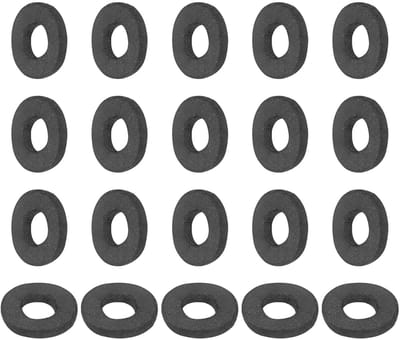 20 Stuks Platte Rubber Seals 0.16 Inch ID 0.35 Inch OD 0.05 Inch Dikke Spacer voor Bouten, Schroeven en Hydraulische Leidingen, Zwart