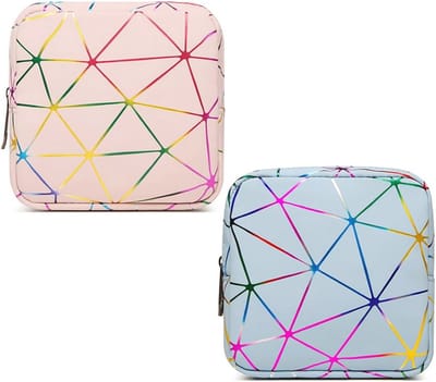 Maandverband Organizer en Handdoekzak voor Dames - Kleine Beschermingsset met Ritssluiting (Meerkleurig)