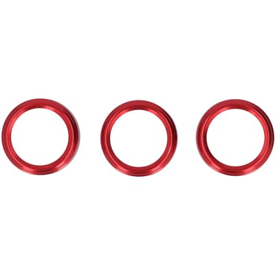 3 Stuks AC Schakelaarknop Ring Cover Trim Rode Middenconsole Interieur Accessoires Vervanging voor Mazda red