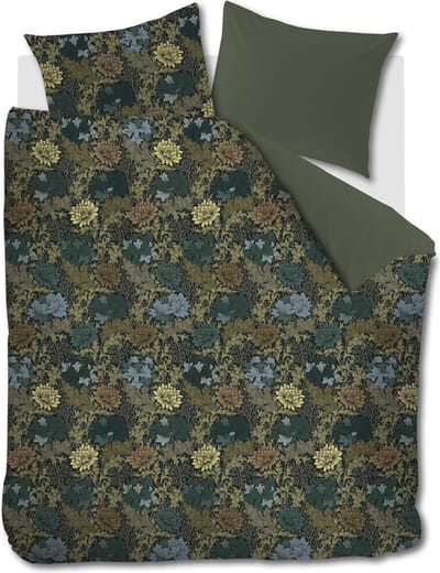 At Home by Beddinghouse Eclectic dekbedovertrek - Eenpersoons - 140x200/220 cm - Blauw Groen