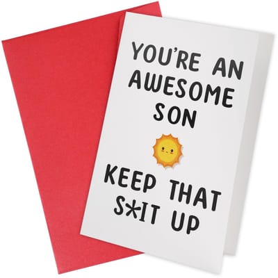 Dailygoods- Verjaardagskaart voor Zoon - 20,7x0,15x13,5cm - Mooie Wenskaart - Inclusief Envelop - Unieke Verjaardagskaart - Papier