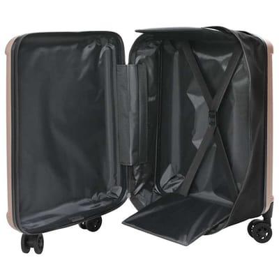 vidaXL - Koffer - met - slot - Roségoud - 43 - x - 27 - x - 66 - cm - ABS - Kunststof