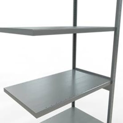 Schulte Lagertechnik MULTIplus 250 boutloos rekkensysteem, boutloze aanbouwstelling, lengte bout, 3000x1000x600 mm, 7 legborden, verzinkt