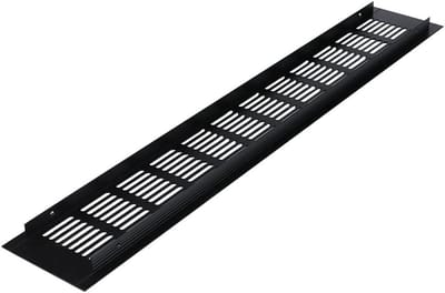 Ventilatierooster Cover - Ventilatiehoes - Luchtcirculatie Verbeteren - Aluminiumlegering - 80 x 500 mm - Zwart