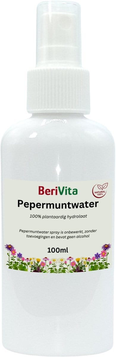 Pepermuntwater 100ml Spray - Puur - Zonder Alcohol - Zuiverende Natuurlijke Toner - Pepermunt Water Hydrolaat