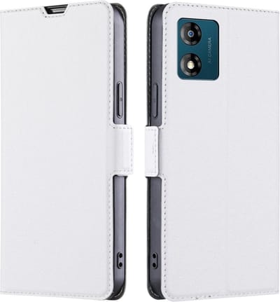 Coverup Hoesje - Geschikt voor Motorola Moto E13 Hoesje - Coverup Folio Book Case - Wit