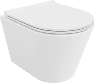 Mexen Rico wc-kom met Rimless Tornado met slowclose slim bril, duroplast, glanzend wit - 30720500T