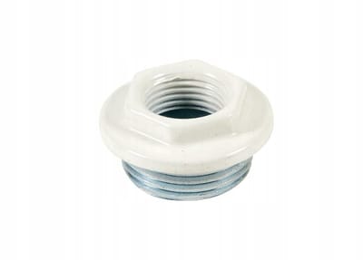 Tycner Serie - Reductiekoppeling voor Radiator - 1x1/2 inch - Rechts - Wit - Staal