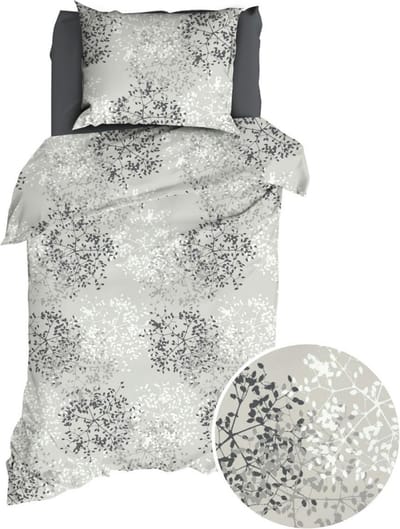 Satin d'Or Bellini Dekbedovertrek - Eenpersoons - 140x200/220 cm - Grijs
