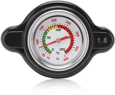 Dailygoods- Radiatorcap 1.8 Bar - Temperatuurmeter - Hoge Druk - Vervangingsdeksel - Geschikt voor CR250R/MULE 3010 - Temperatuurbereik 0-200°C/42-400°C - Koelvloeistofdeksel