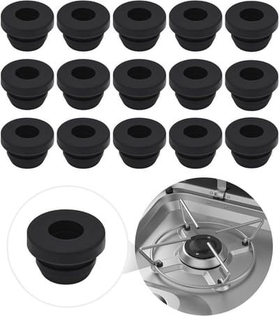 Set van 16 vervangende rubberen sleeves voor 5 mm stangen – Perfect voor motorhome accessoires, geschikt voor Dometic, Ducato, Citroën en Thetford kooktoestellen, duurzame kwaliteit en eenvoudig te installeren.