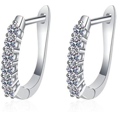 Boucles d'oreilles créoles en moissanite véritable, petites et minuscules, bijoux fins et délicats pour femmes et filles, couleur D, clarté VVS white
