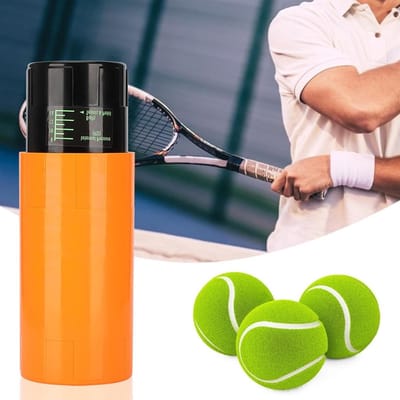 Tennisbal Bespaarder - Bal Container - Ballen Fris Houden - Herstelt Bal Druk - 21.5 cm Lengte - Oranje