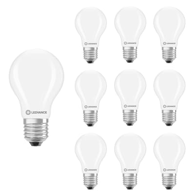 Ledvance LED Classic A60 Filament Lamp E27 - 5.9W 806lm 4000K 230V - Mat Glas - Ø60mm - Geschikt voor vergaderruimte, hal, studeerhoeK 10 stuks